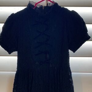 Elegant Ivy city co  Black Lace Kids Dress